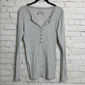 Old Navy grey button down top